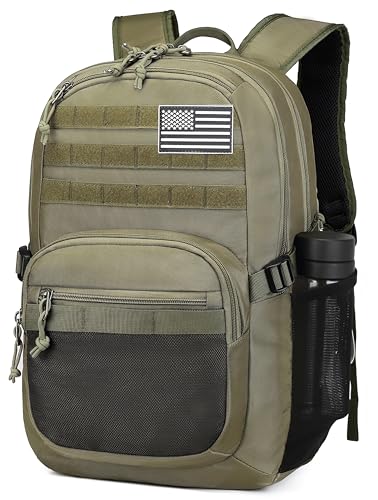 Wotony Military Tactical Backpack for Men Army 3 Days Assault Pack Bag with Molle System for Outdoor Adventures (Military green, 30L) - color: Military Green, size: 30L
