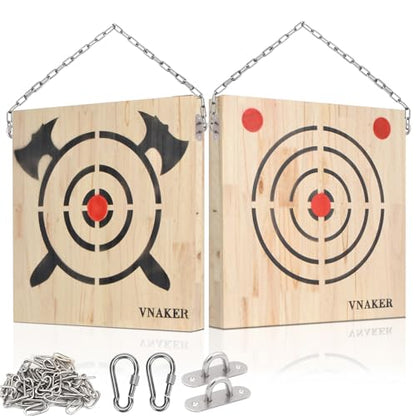 Axe Throwing Wooden Target & Knife Throwing Wooden Target with Steel Chain