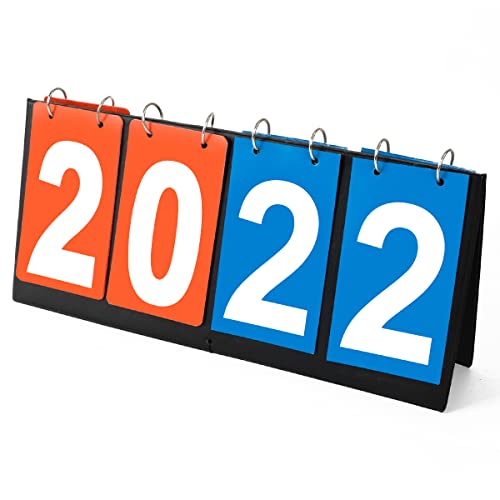 Portable Table Top Scoreboard Flipper, Multi Sports Score Flip Scoreboard Score Keeper - color: Style 1