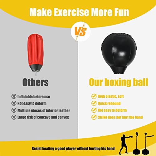 INNOLIFE Solid Reflex Bag Boxing Speed Trainer Punching Bag Spinning Bar