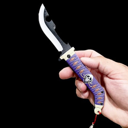 LALAPORT Anime Inspired Pocket Knife Collection | Katana Style Folding Knives | Cosplay, Display, EDC (Whitebeard) - color: Whitebeard