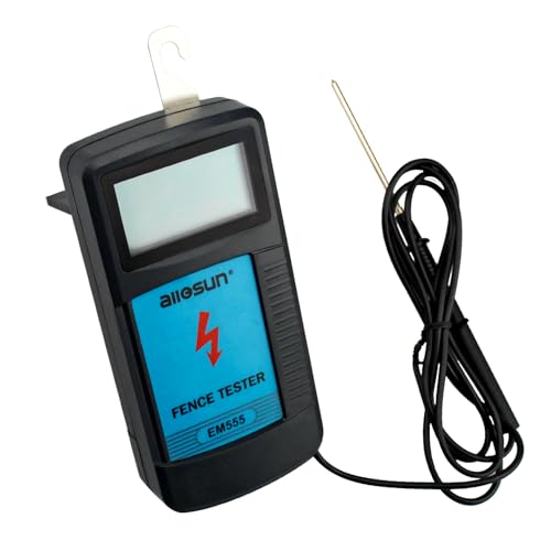 allsun Electric Fence Tester, 300V-9.9kV Pulse Voltage Meter, Farm Testing