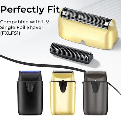 2-Pack Replacement Head Foil for BaBylissPRO UV Single Foil shaver - color: Single-Gold