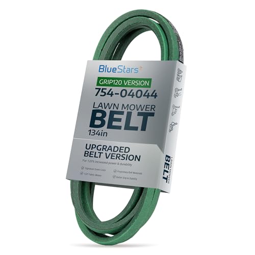 [Upgraded Grip120] BlueStars 754-04044 Deck Belt MTD 954-04044A 1/2" x 134" - size: 754-04044, style: Grip120