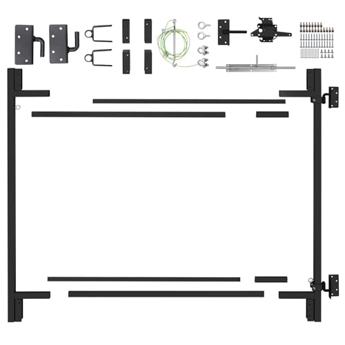 Heavy-Duty Adjustable Fence Gate Kit - 36" to 72" Wide DIY Gate Kit for Wooden Fence Using 1x4 & 2x4 Lumber, Complete Gate Kit for Building Sturdy 4 to 5 Foot Backyard Wood Gates /1 PCS