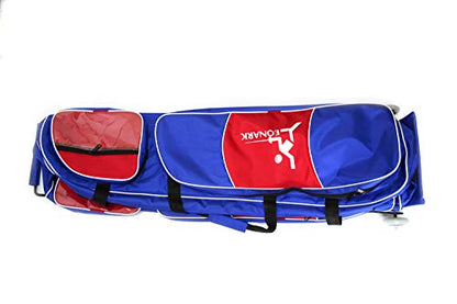 LEONARK Fencing Draw-bar Wheel Bag for Epee Saber and Foil - Hema Sword Bag Trolley Case for Fencing Suit and Mask - color: Oster Blue