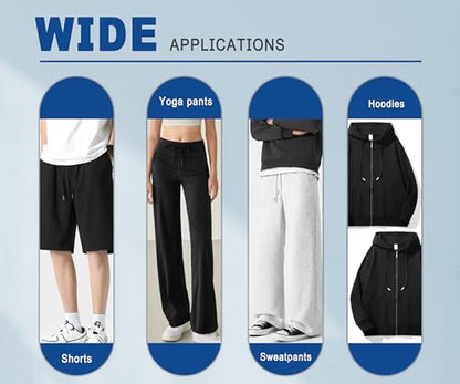 12 Pcs Flat Drawstring Cord Replacement for Sweatpants Pants Short