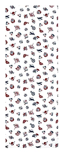 KOMESICHI irodori Japanese Traditional Towel Tenugui Fortune Pattern (White) 12.99 x 34.64 in with Tenugui Iroha (English Manual) - color: Fortune Pattern (White)