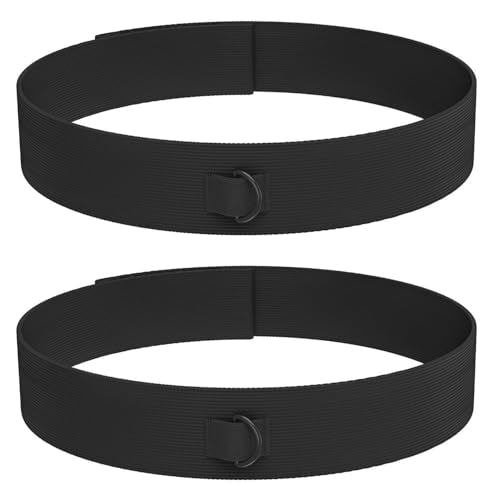 2 Pack Boxing Reflex Ball Headband Replacement with D-Ring Elastic Head Band for Boxing Reflex Ball Headband Boxing Training Ball Headbands Reaction Punching Speed Ball Head Band