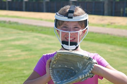 Defender Fielder’s Wire Mask - High-Impact Steel Infielder Face Guard for Softball & Baseball - Adult & Youth Sizes - Lightweight, Maximum Visibility & Secure Fit - color: White, size: Youth