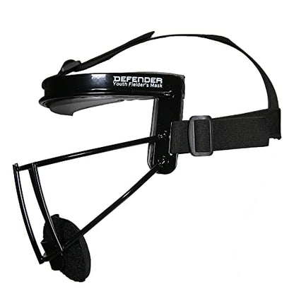 Defender Fielder’s Wire Mask - High-Impact Steel Infielder Face Guard for Softball & Baseball - Adult & Youth Sizes - Lightweight, Maximum Visibility & Secure Fit - color: Black, size: Youth