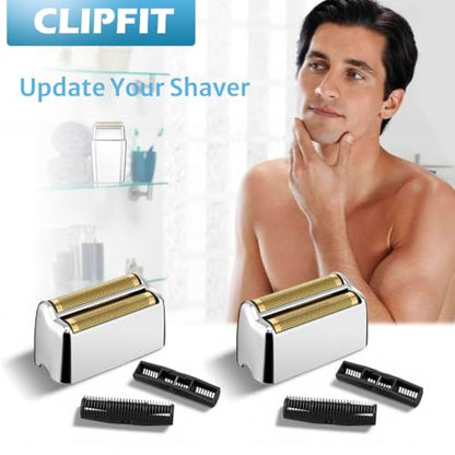 FXFS2 Foil Shaver Replacement Foil Compatible with Babyliss Foil Shaver FXFS2, Silver Color, 2Pack - color: Silver 2 Pack