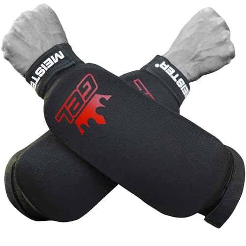 Meister MMA Elastic Cloth Forearm Guards w/Integrated Gel Padding (Pair) - size: Youth / X-Small