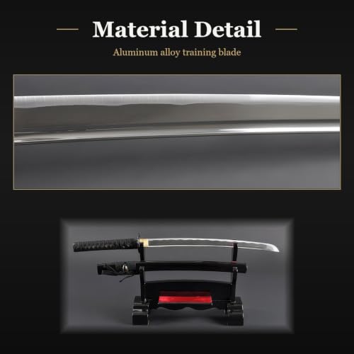 Wakizashi Iaito, Unsharpened Aluminum Alloy Iaido Training Sword - style: Flame Ring