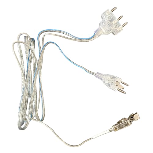LEONARK Fencing Epee Saber Foil Body Cord Mask Cord Fencing Wire Clamp Clip- Two-Pin Plug/Three-Pin Plug Clear Wire (Set of 2) - size: Epee