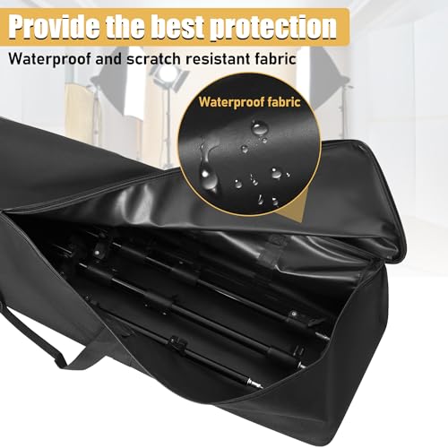 Multifunctional Tripod Bag 45 X 10 X 10 Inches / 114 X 25 X 25 cm Heavy Duty Tripod Carrying Case with Handle for Lights, Speakers, Cameras, Booms, Microphone Stands, Black - size: 45 X 10 X 10 Inch
