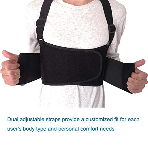 Solmyr Rib and Chest Support Brace, Broken Rib Brace, Breathable Rib Belt for Sore or Bruised Ribs Support, Sternum Injuries, Dislocated Ribs Protection, Pulled Muscle Pain(XL) - size: XL