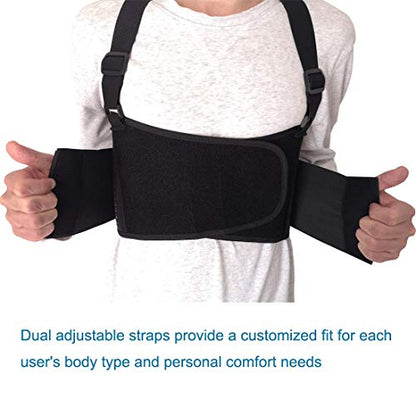 Solmyr Rib and Chest Support Brace, Broken Rib Brace, Breathable Rib Belt for Sore or Bruised Ribs Support, Sternum Injuries, Dislocated Ribs Protection, Pulled Muscle Pain(XL) - size: XL