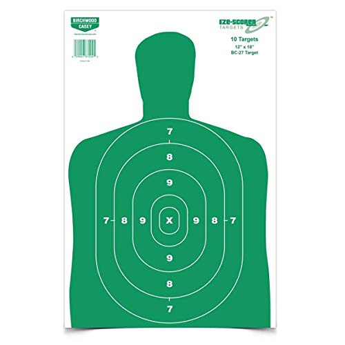 Birchwood Casey EZE-Scorer 12" x 18" Paper Shooting Targets - size: 10 Count, style: Green Paper