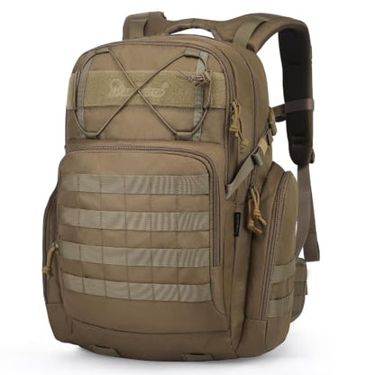 Mardingtop 40L Tactical Backpack for Men, Large Molle Military Rucksack Assault Pack for Hiking Travel Camping - color: Khaki
