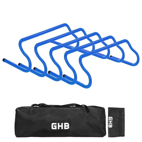 GHB Agility Hurdles 8" Speed Agility Training Hurdles - size: 5 Pack-Blue