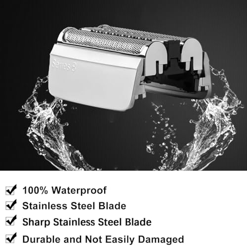 83M Replacement Shaver Head Compatible with Braun Series 8 Electric Shaver - color: Silver-83m