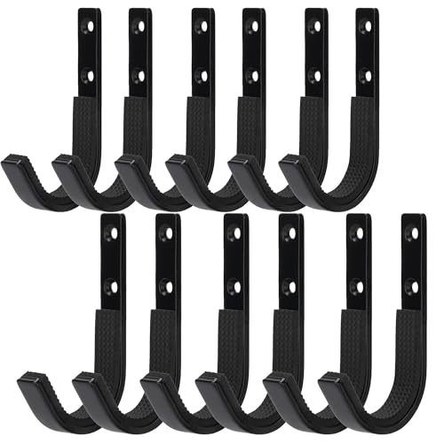 Gun Rack Storage Wall Mount Rifles Shotgun Hooks Horizontal Metal Hangers for Storing Shotguns Rifles Archery Bow Heavy Duty Steel - color: Black, size: 6 Pairs
