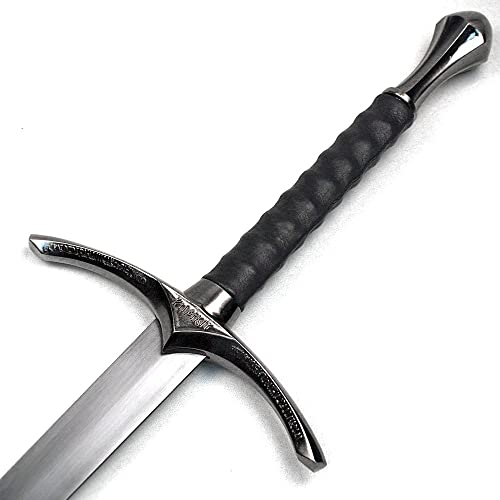 Ace Martial Arts Supply 36" Medieval Knight Arming Sword with Scabbard – Unsharpened Stainless Steel for Cosplay & Display - color: Chivalry Ring