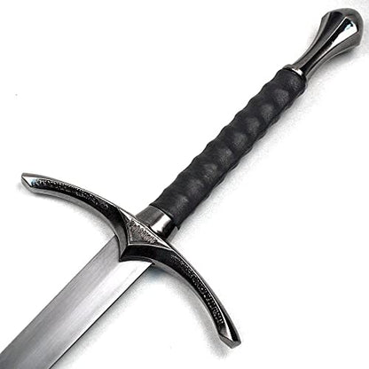 Ace Martial Arts Supply 36" Medieval Knight Arming Sword with Scabbard – Unsharpened Stainless Steel for Cosplay & Display - color: Chivalry Ring