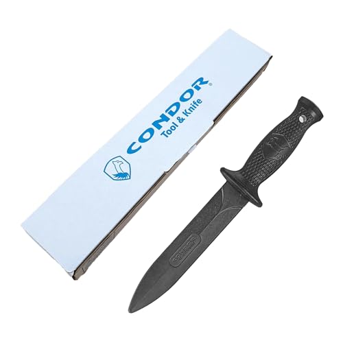 Condor Tool & Knife Training Kombat Rubber Dagger | Fake Knife with a Santoprene Handle | Fighting Knife | Rubber Training Knife | 6.97in Blade | 3.1oz