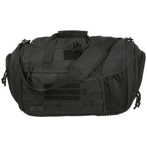 APRlLBAY 43L Large Capacity Military Duffel Bag - Tactical Gym Bag/Weekender for Men & Women (Jet Black) - color: Black