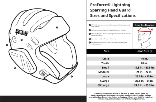 Proforce Lightning Headgear - color: White, size: XX-Large