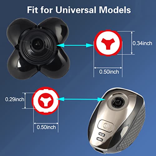 5 Blades Shaver Replacement Heads for Bald Men Easy to Clean Electric Shaver with Blade Cover - color: Black
