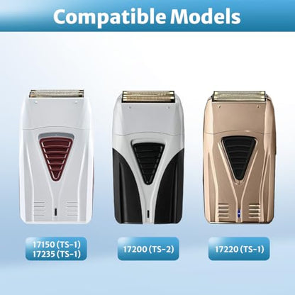 Foil Shaver Replacement Foil Compatible with Andis Foil Shaver TS1 (17150, 17235, 17220) and TS2 (17200), 2Pack - size: 2 Pack