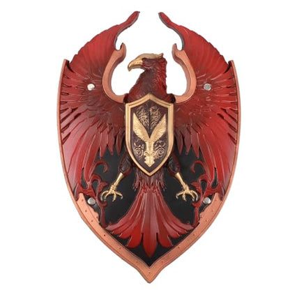 Flexible Foam 23.5" Sword and Shield Play Set Cosplay Combat Prop LARP Party Accessories Dragon Bird Tortoise Knights - color: Red