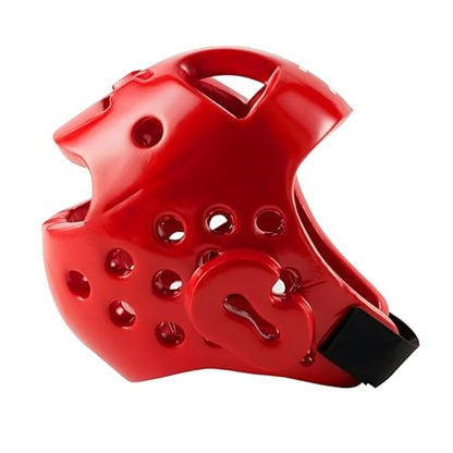 Youth & Adults Taekwondo Karate Headgear MMA Martial Arts Helmet, Soft Head Gear for Martial Art Grappling Muay Thai Kickboxing Taekwondo - color: RED, size: Large