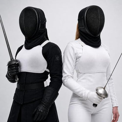 Women’s Fencing Chest Protector, Hema Chest Guard with Polyester-Covered Front Panel and Adjustable Back Straps, Lightweight Training Chest Guard for Hema and Fencing - size: Medium