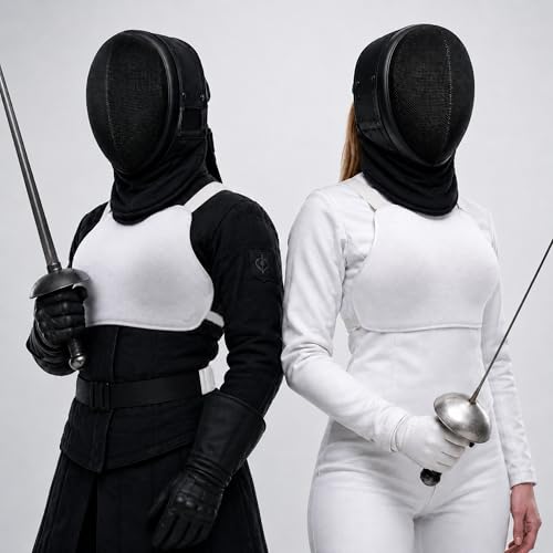 Women’s Fencing Chest Protector, Hema Chest Guard with Polyester-Covered Front Panel and Adjustable Back Straps, Lightweight Training Chest Guard for Hema and Fencing - size: X-Large