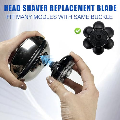 7-Blade Replacement Shaver Heads for Bald Head & Face,3-Pack - color: Black 7 Head/3pcs