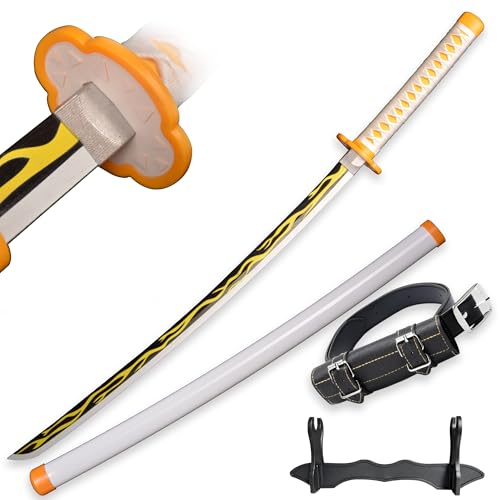 SV Anime Demon Sword Katana 41 Inch Decorative Collectible Gift Cosplay Sword,Various Styles Available - size: 41 in-Zenitsu