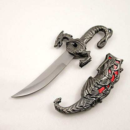 SZCO Fixed Blade Full Tang Knife 9.5", Metal Handle Camping Knife, Red - color: Red