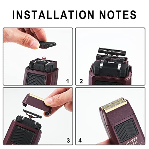Shave Replacement Heads Compatible with Wahl 7031-100/7043-100 Foil&Cutter - color: Shaver Red (1 Pack)