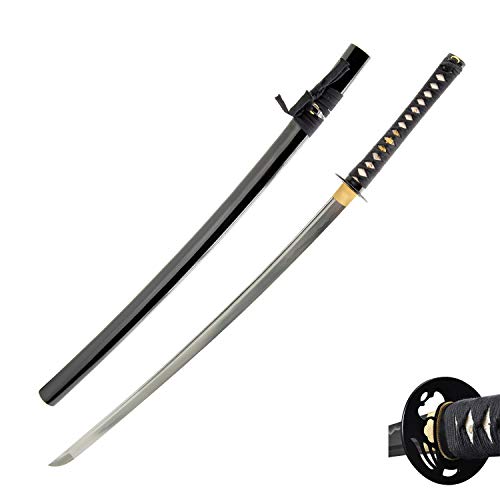 Hand Forged 1060 Carbon Steel Mokko Lobed Katana Full Tang Sword