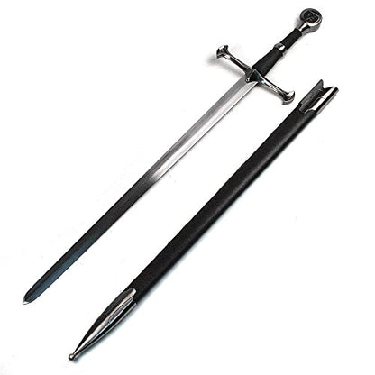 Ace Martial Arts Supply 36" Medieval Knight Arming Sword with Scabbard – Unsharpened Stainless Steel for Cosplay & Display - color: Lion