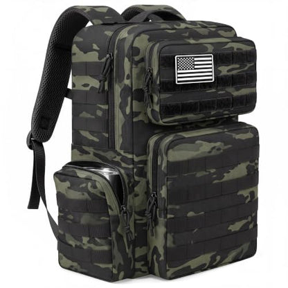 TILYMOL Military Tactical Backpack for Men & Women, 30L Assault Pack - color: Black Camo, size: 30L