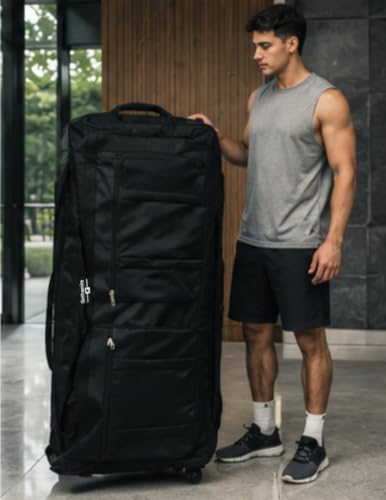 Gothamite 42-inch Rolling Duffle Bag with Wheels Oversized Luggage Bag Hockey XL Duffle Bag With Rollers Heavy Duty - size: 42"