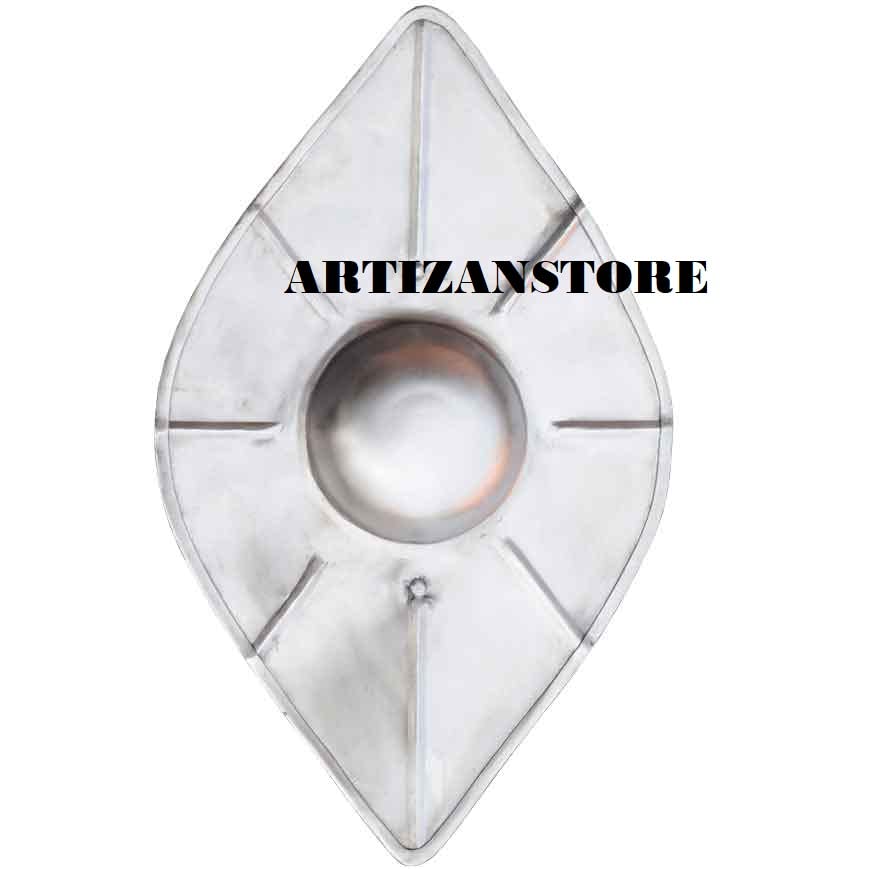 ARTIZANSTORE Medieval Talhoffer Sparring Buckler Shield Armor Steel Wooden Shield Mini Combat Buckler Shield Silver Knight Armor Knight Armor