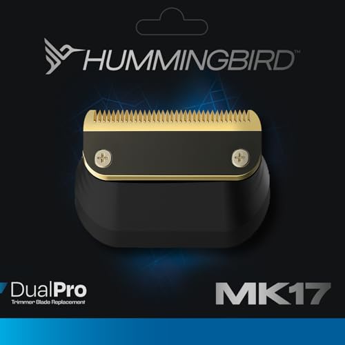 HUMMINGBIRD MK17 DualPro T-Blade Trimmer Replacement Blade Head – Genuine Blade Head Refill, Easy to Install, Hypoallergenic Gold Titanium Blades (Replacement Blade Only) - size: MK17 Trimmer Replacement Blade