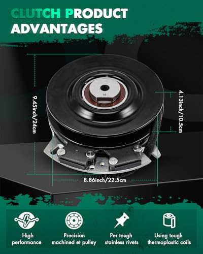 SCITOO Lawnmower Clutch, PTO Clutch Fit for Exmark for Toro 110-6766 - style: 5219-3