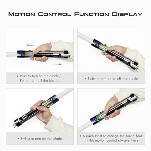 XRGB3.0 Smooth Swing Light Saber, 16 Sound Fonts, Motion Control Infinite Color Changing, Support Heavy Dueling Sol Light Saber, Rechargeable Metal Hilt for Adults